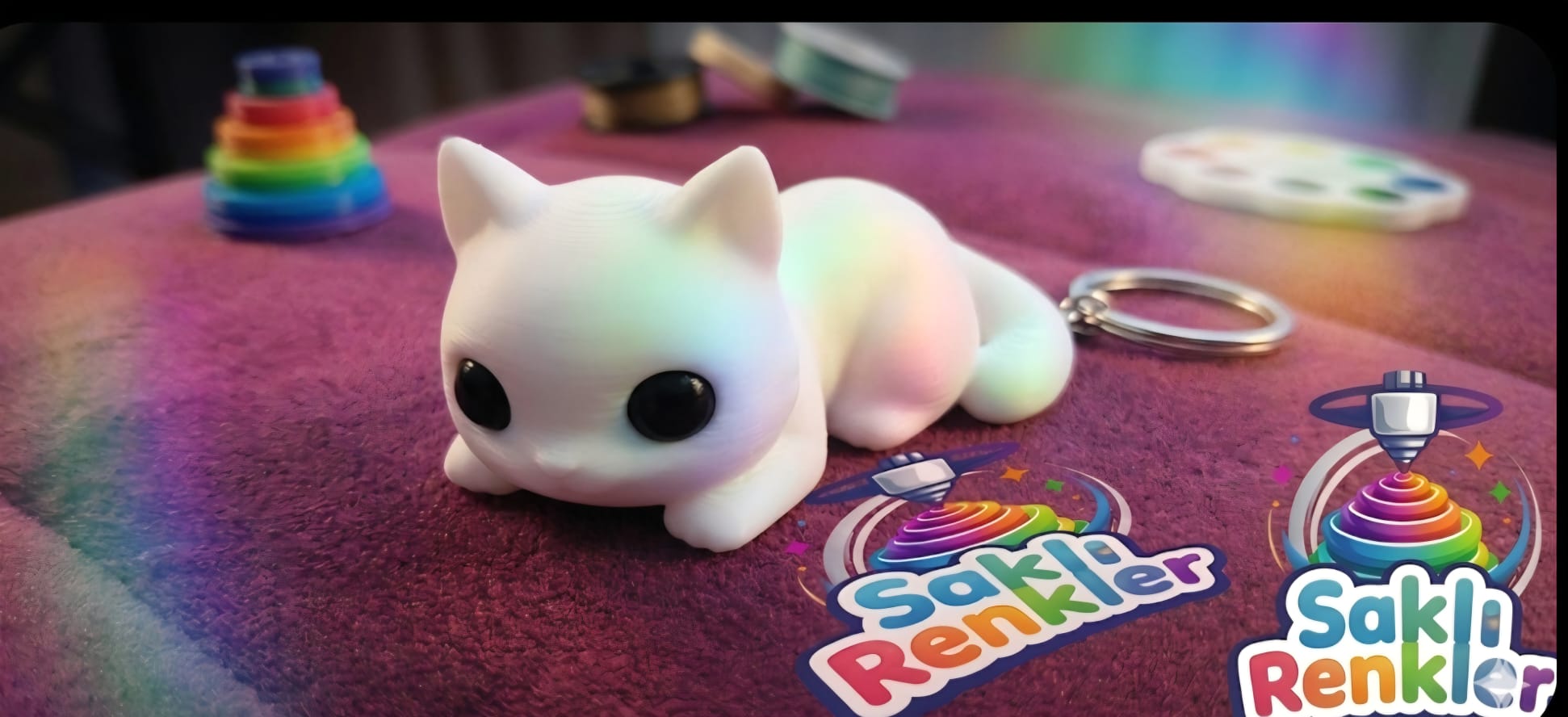 Sevimli kedi anahtarlık