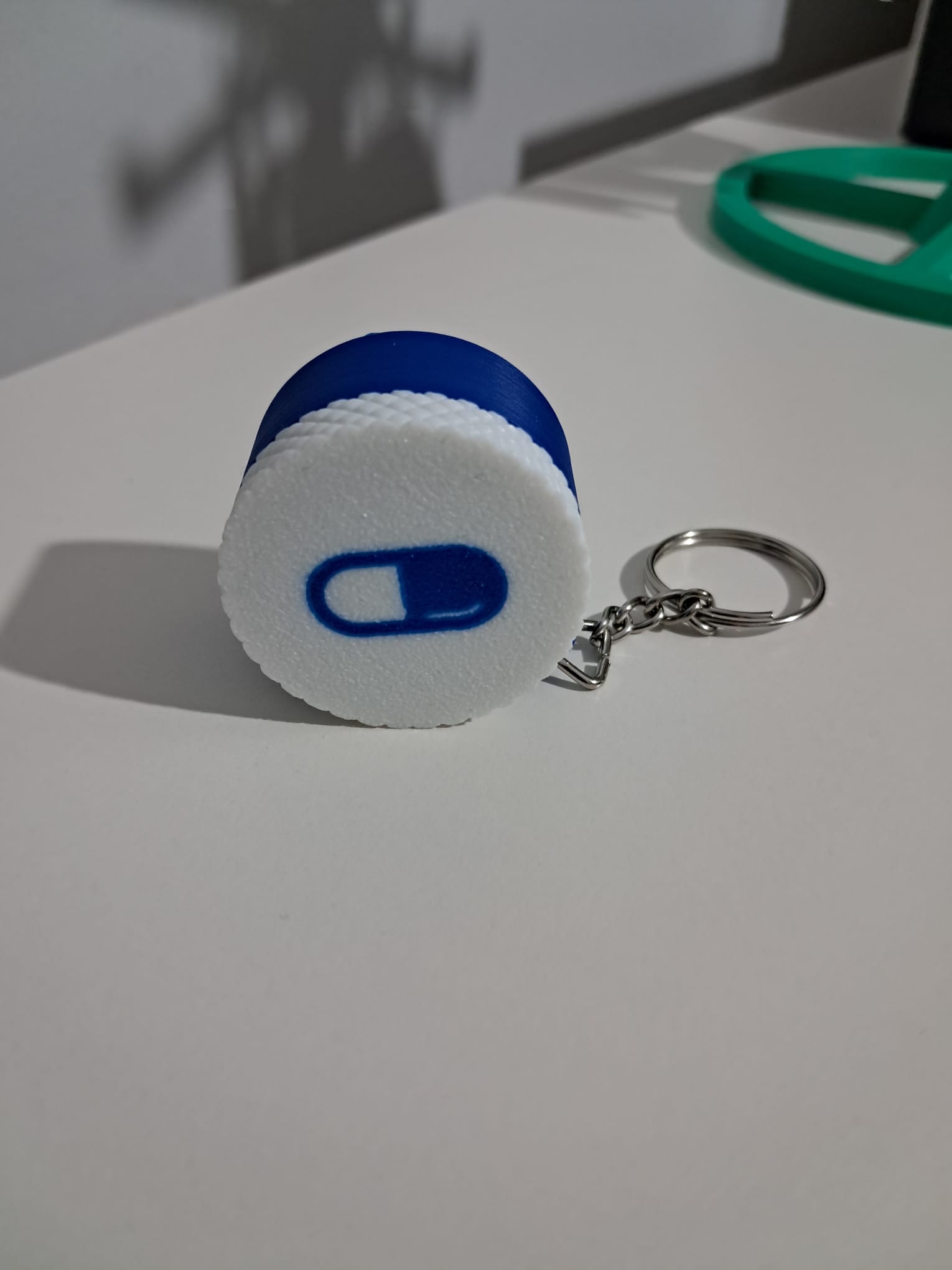 Minimal kutu anahtarlık hap - mavi